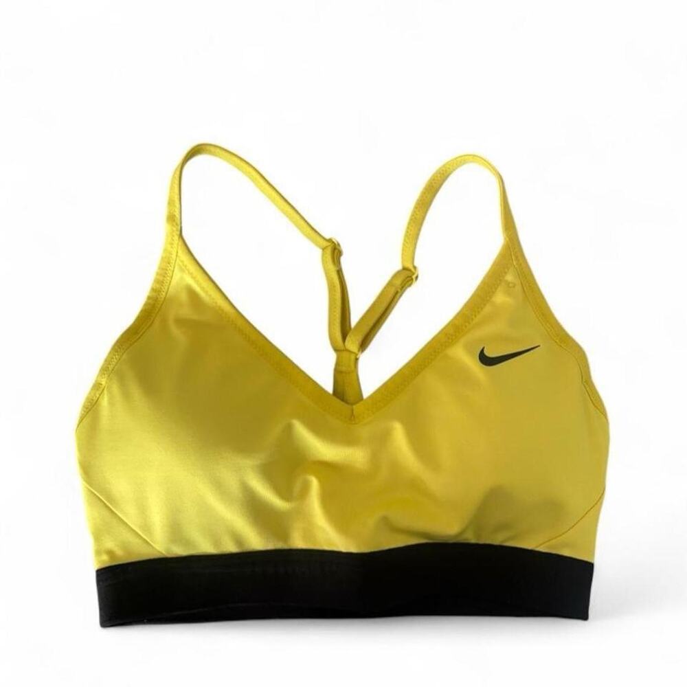 Yellow nike sports bra